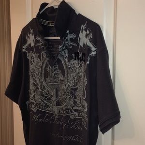 Nautica Jeans Polo Shirt with Cool tattoo design